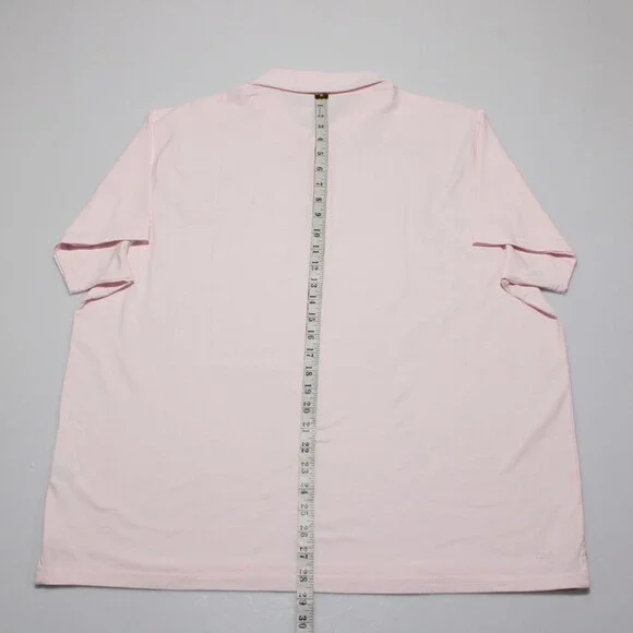 Orchard & Broome NWT Grand Short Sleeve Polo Shirt Size XXL in Pink Cotton Blend
